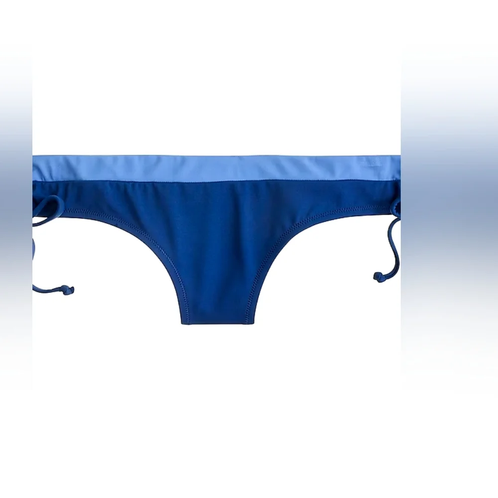 J.Crew colorblock side string bikini bottoms, xl, blue